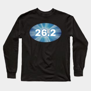 Marathon Blue Light Stream Design for Runners 26 2 Long Sleeve T-Shirt